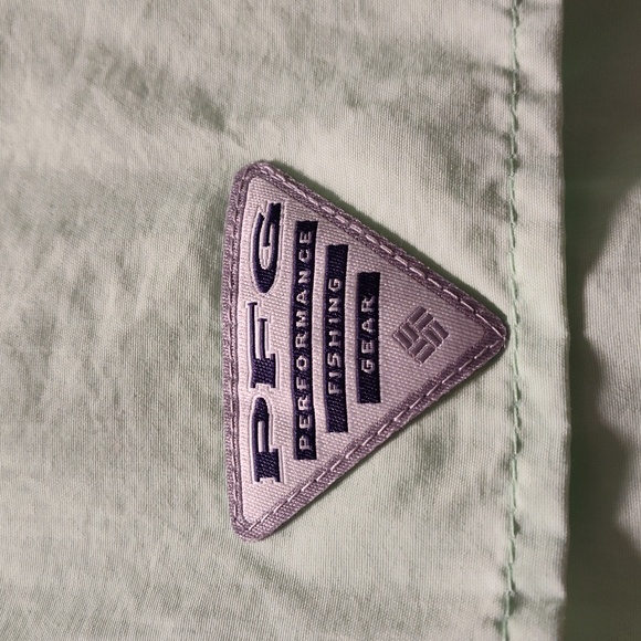 EUC Men's Columbia PFG Long Sleeve Shirt, Size S, Light Green Color - Picture 6 of 6